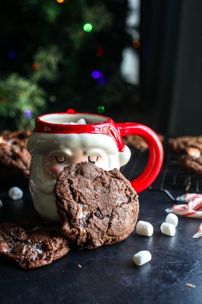 These Peppermint Hot Cocoa Cookies are incredibly tasty and make you feel like you are sipping on your favorite holiday drink!