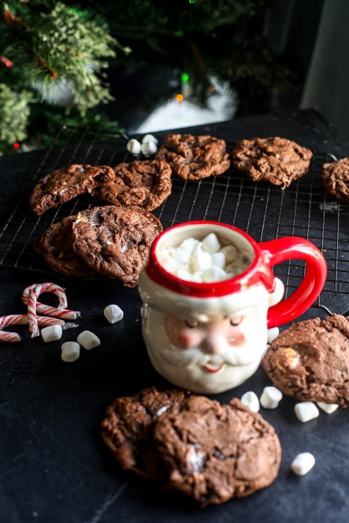 These Peppermint Hot Cocoa Cookies are incredibly tasty and make you feel like you are sipping on your favorite holiday drink!