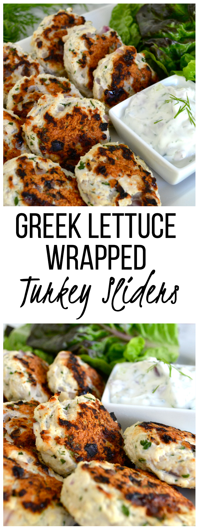 Greek Lettuce Wrapped Turkey Sliders // A quick and healthy dinner or appetizer for any occasion! 