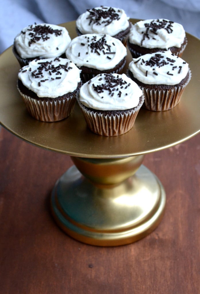 Rich Chocolate Cupcakes with Vanilla Bean Buttercream