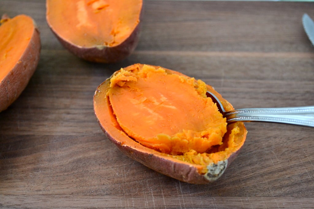 Twice Baked Yams with Oat Streusel Topping