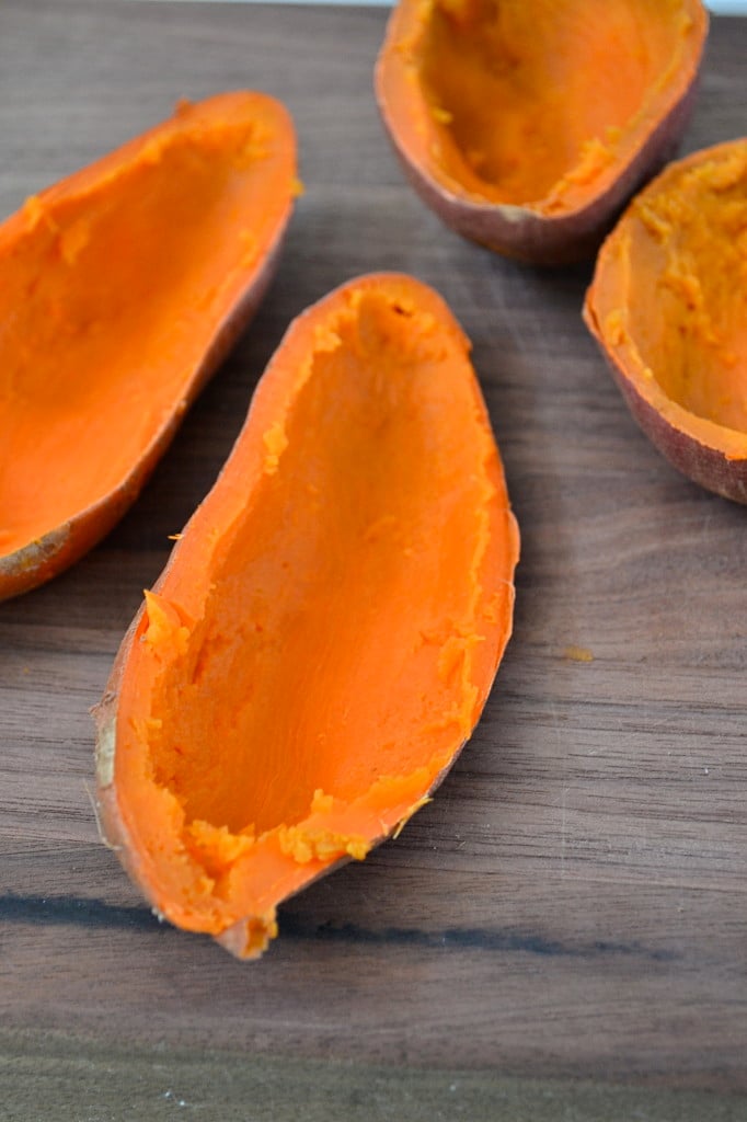 Twice Baked Yams with Oat Streusel Topping