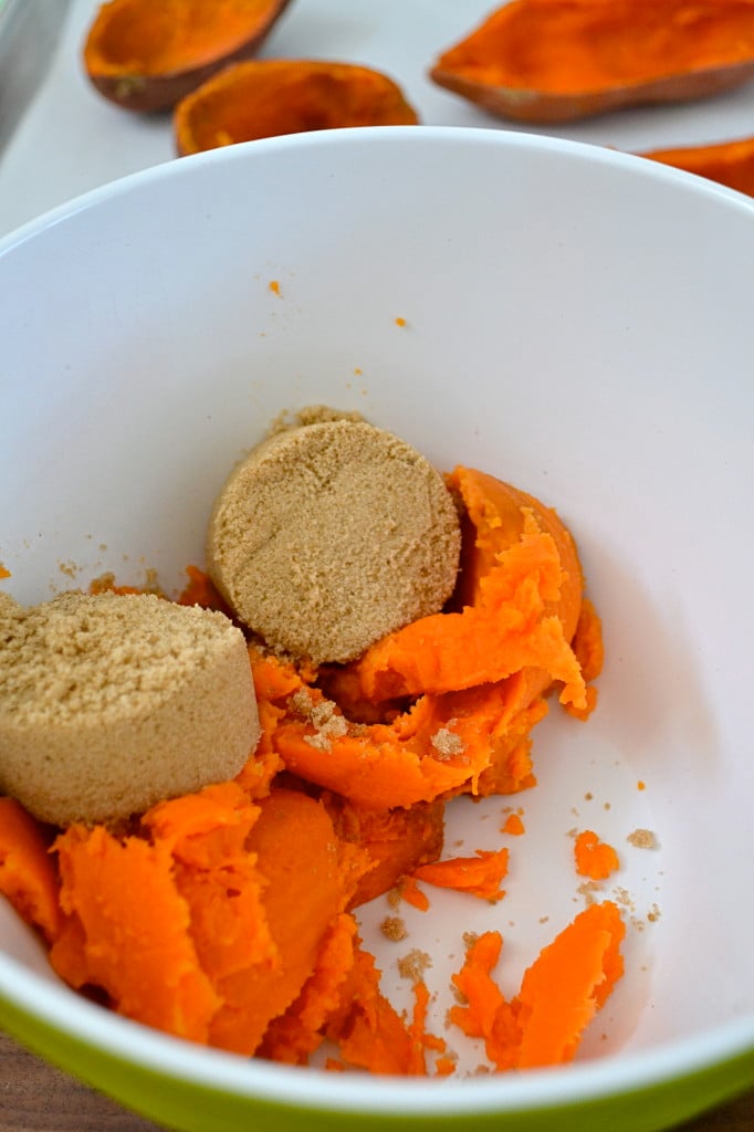 Twice Baked Yams with Oat Streusel Topping