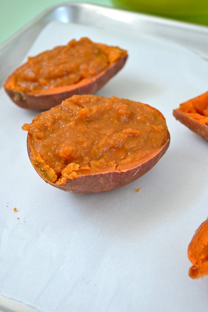 Twice Baked Yams with Oat Streusel Topping