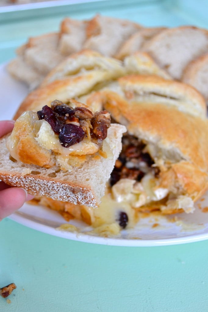 Pecan & Cranberry Pastry Wrapped Brie