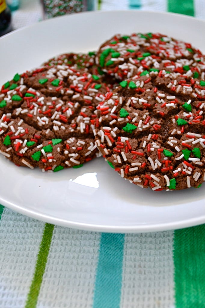  Chocolate Crinkle Sprinkle Cookies