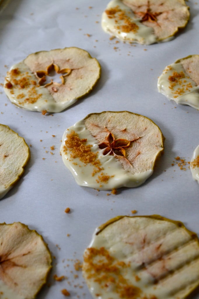 White Chocolate Apple Crisps