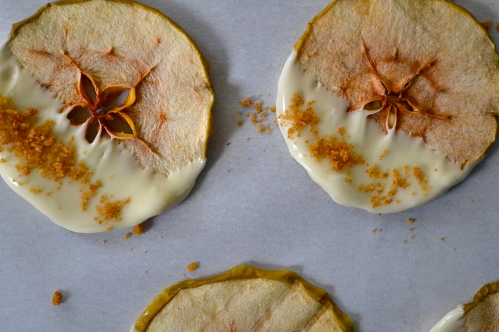 White Chocolate Apple Crisps