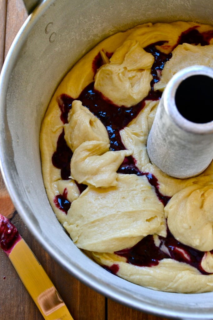 Lemon Pound Cake with Blueberry Filling