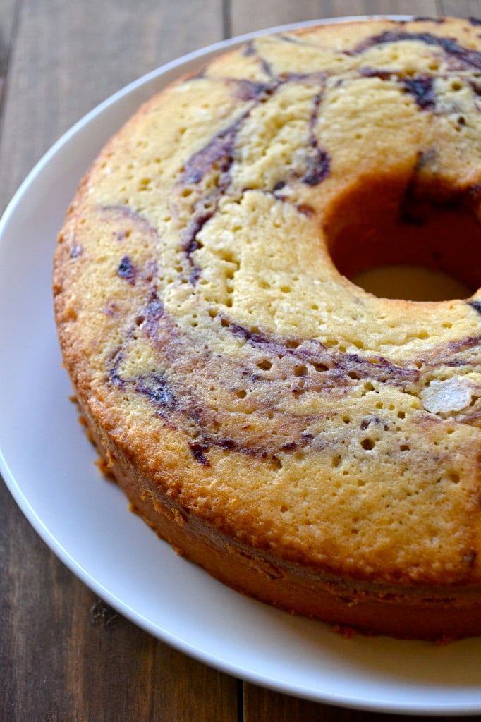 Lemon Pound Cake with Blueberry Filling