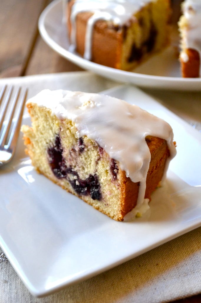 Lemon Pound Cake with Blueberry Filling