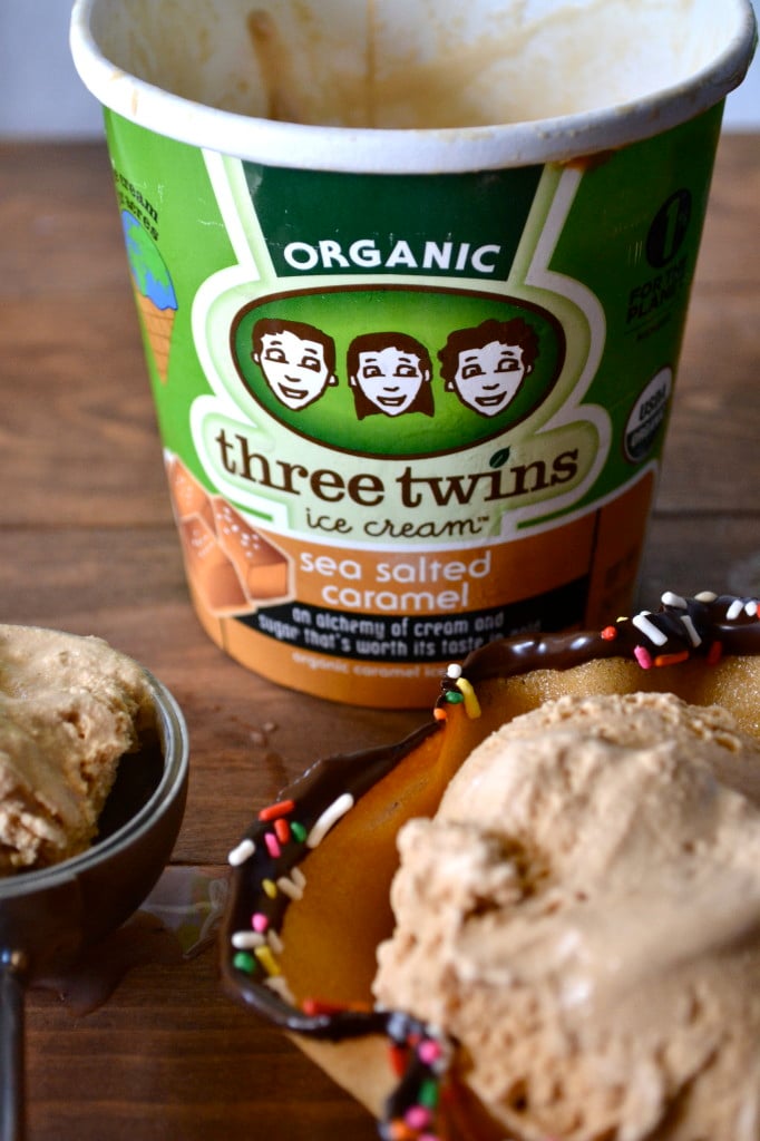 Homemade Sugar Cone Bowls & Three Twins Ice Cream