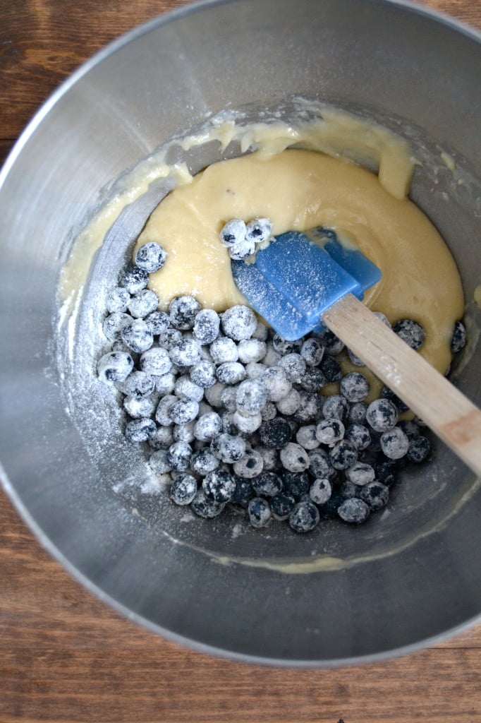 blueberry muffins with cinnamon streusel