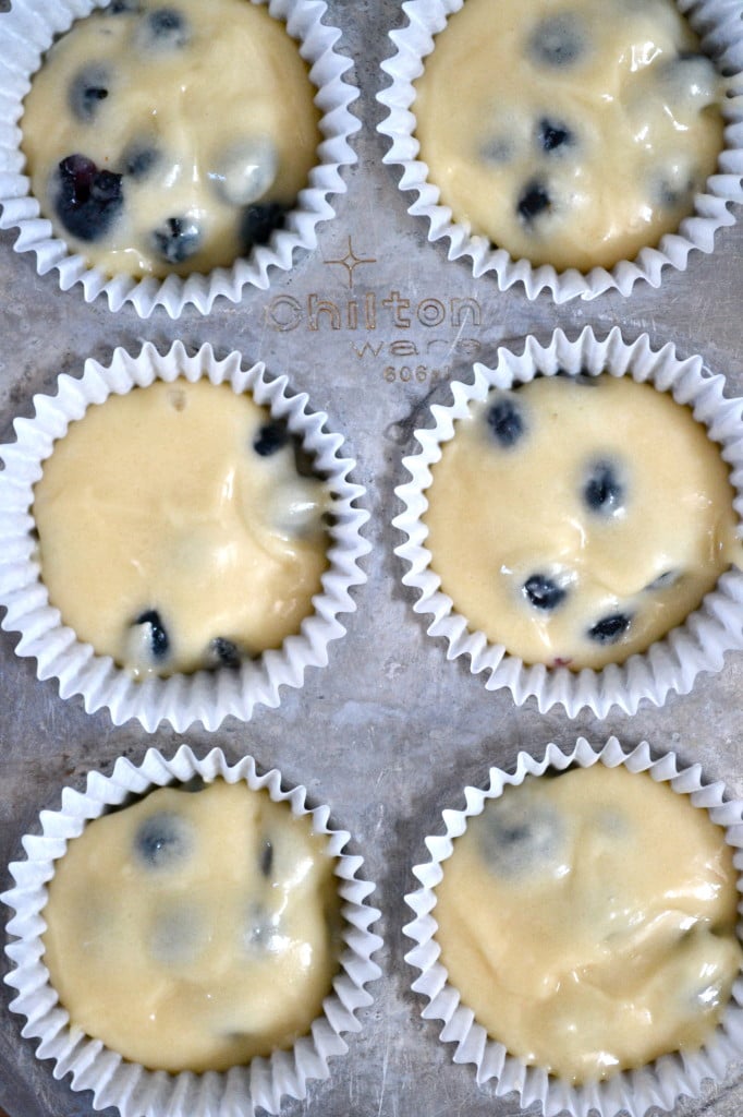 blueberry muffins with cinnamon streusel