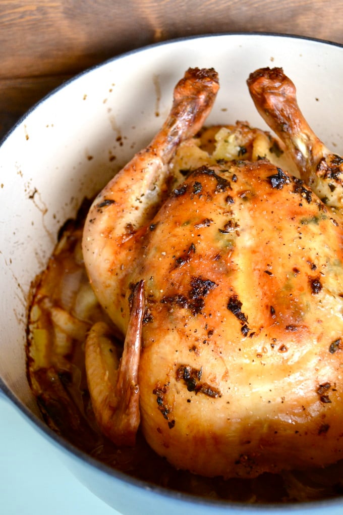 Lemon & Thyme Roasted Chicken - Little Bits of...