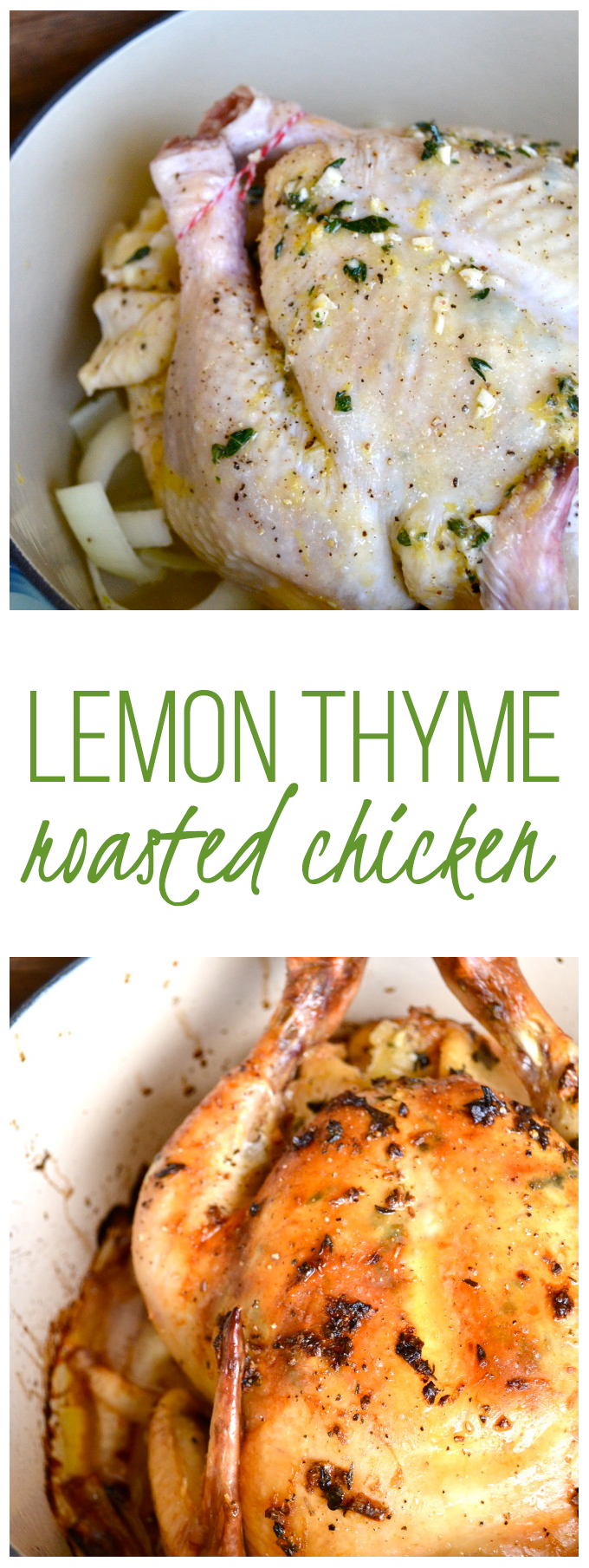 The best way to meal prep for the week is to roast a chicken! This quick Lemon Thyme Roasted Chicken will fill your fridge with the tastiest chicken for the week! Being healthy can be easy!