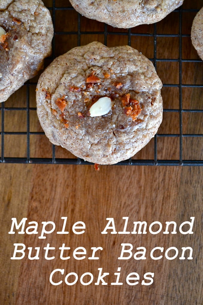 Maple Almond Butter Bacon Cookies