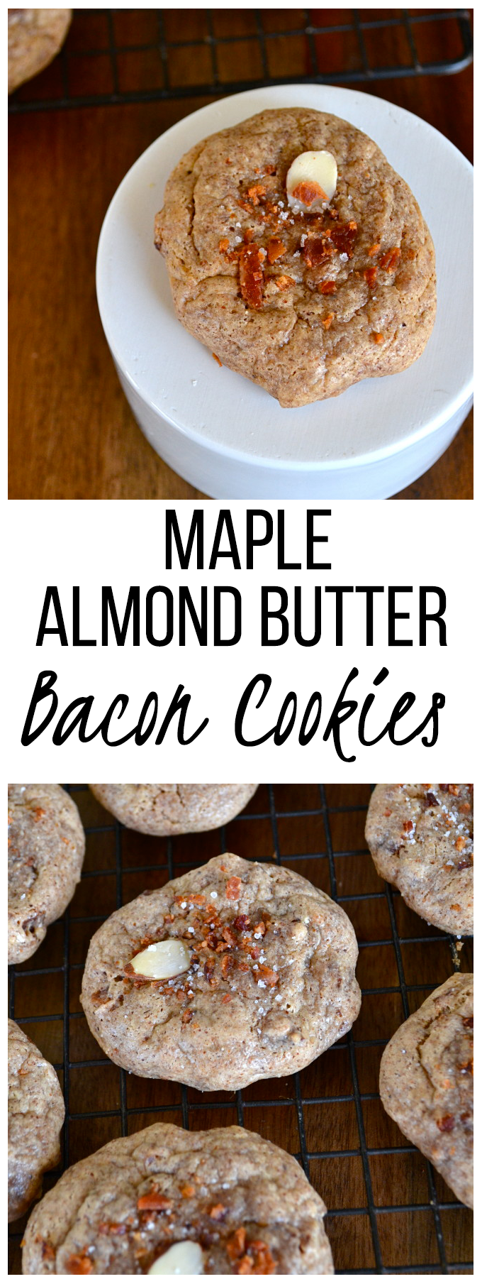 Maple Almond Butter Bacon Cookies - Grain free, paleo and so tasty!