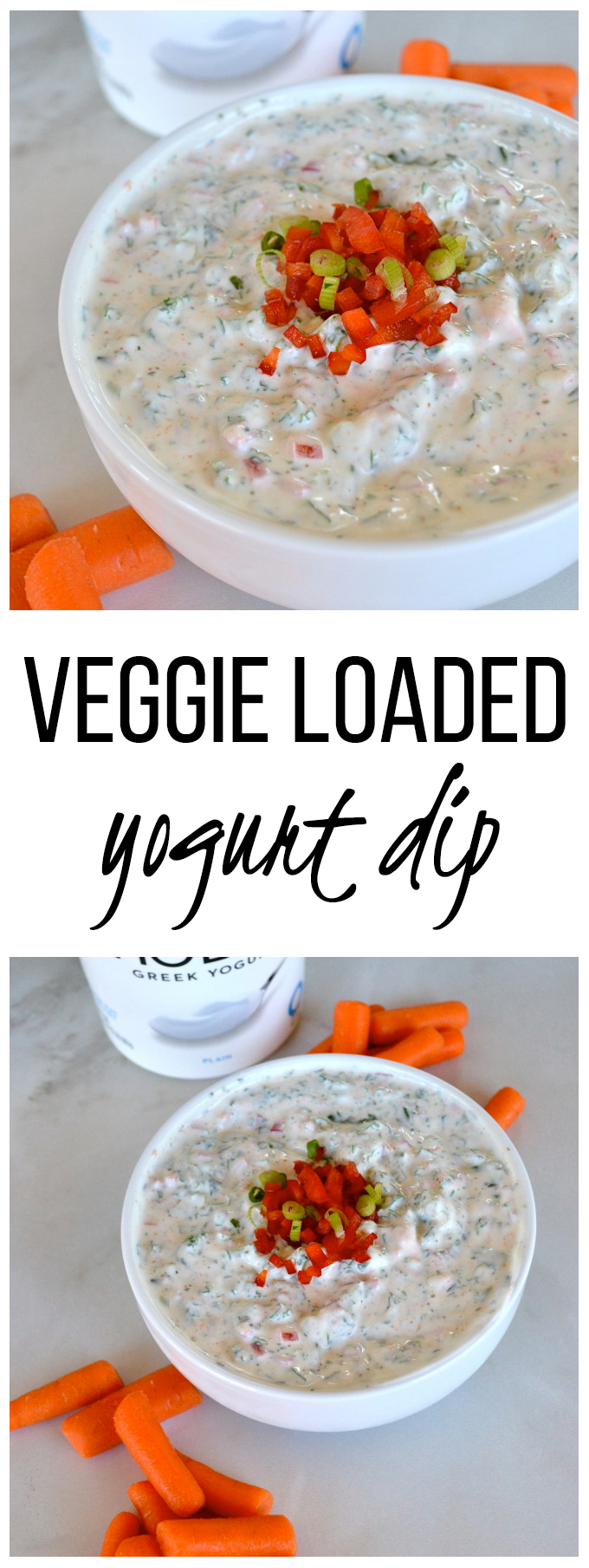 Veggie Loaded Yogurt Dip!