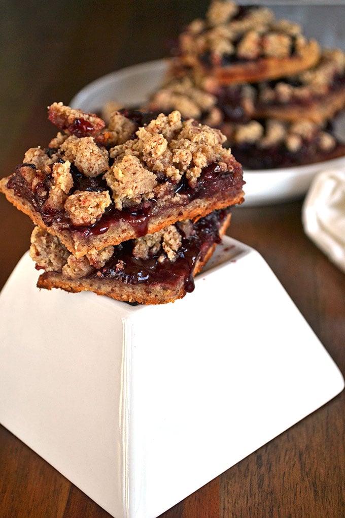 Cherry Almond Crumble Bars - Gluten Free, vegan & so yummy!!