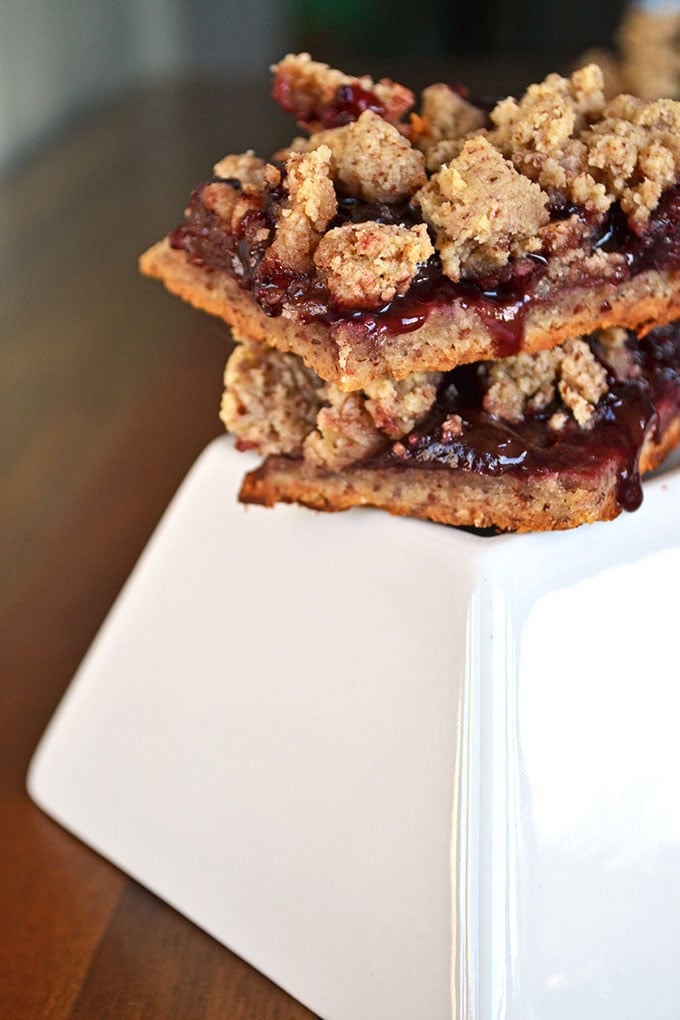 Cherry Almond Crumble Bars - Gluten Free & so simple to make!