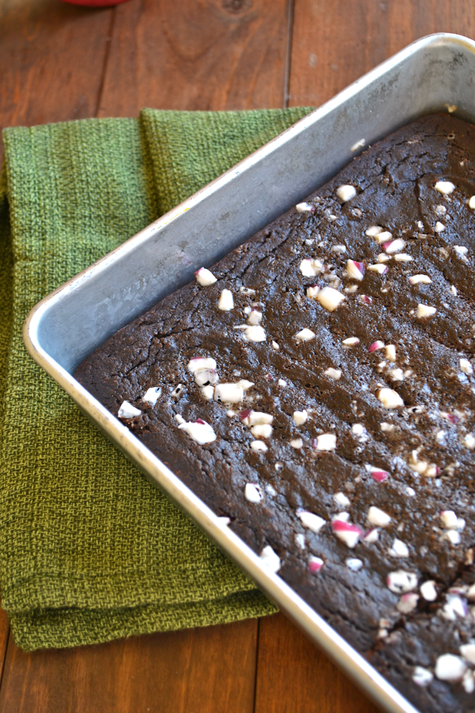 Chocolate Peppermint Avocado Brownies - whole wheat flour, avocado & cacao powder make these superfood brownies!
