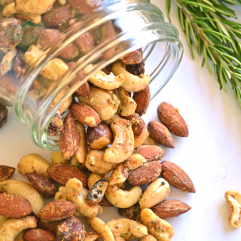 Garlic Herb Roasted Nuts - Paleo and done in 20 minutes!