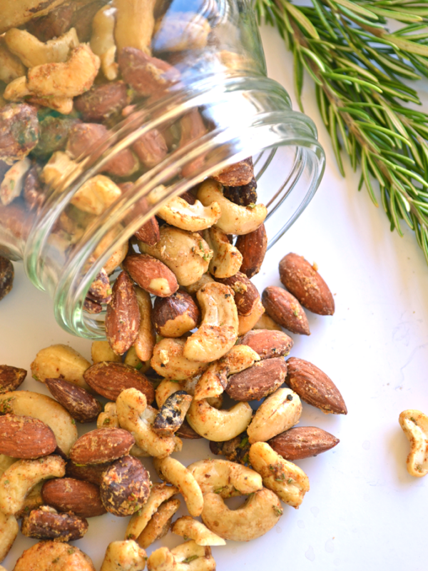 Garlic Herb Roasted Nuts - Paleo and done in 20 minutes!
