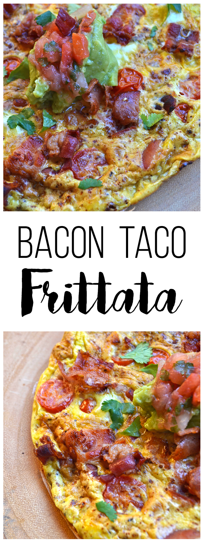 This Bacon Taco Frittata is super quick to whip together for a fiesta at breakfast! It is whole 30 approved and paleo and packed wit taco flavor!