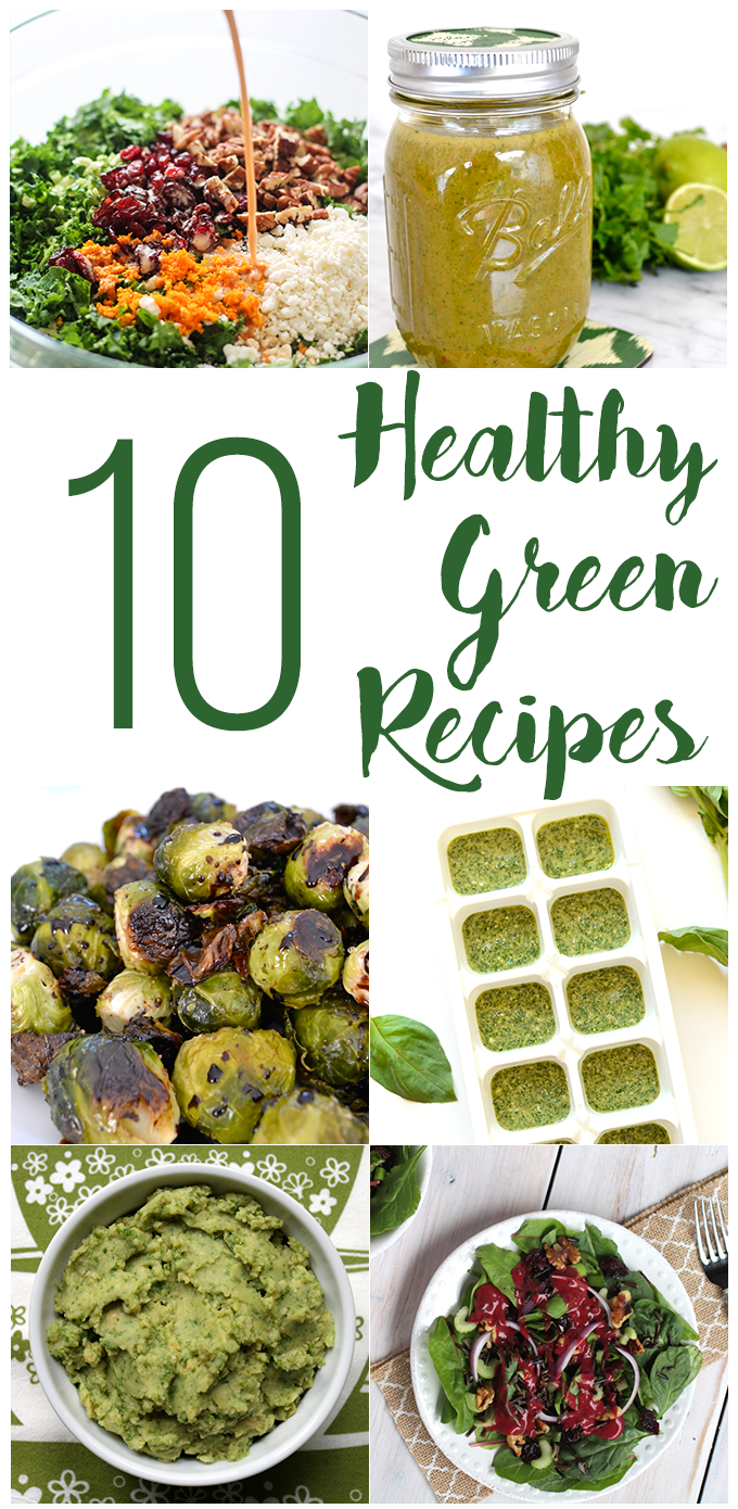 Here are 10 Healthy Green Recipes so you can celebrate St. Patricks day with no guilt! From Pancakes to Pesto this list has you covered.