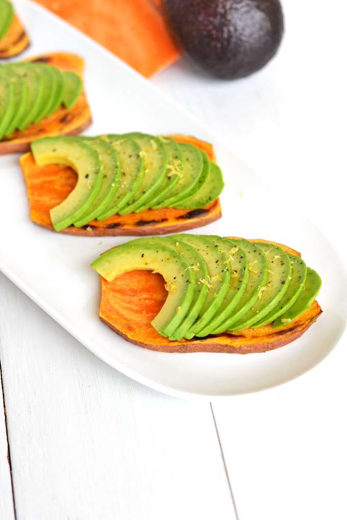 Sweet Potato Toast: 3 Ways! A great paleo & Whole30 alternative to wheat toast! Top with Almond Butter & Bananas, Avocado or Tuna!