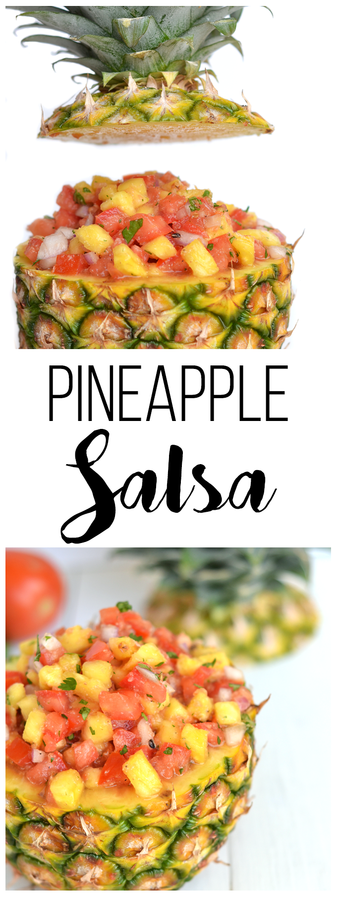 This simple Pineapple Salsa is a perfect top on tacos or pulled pork! 