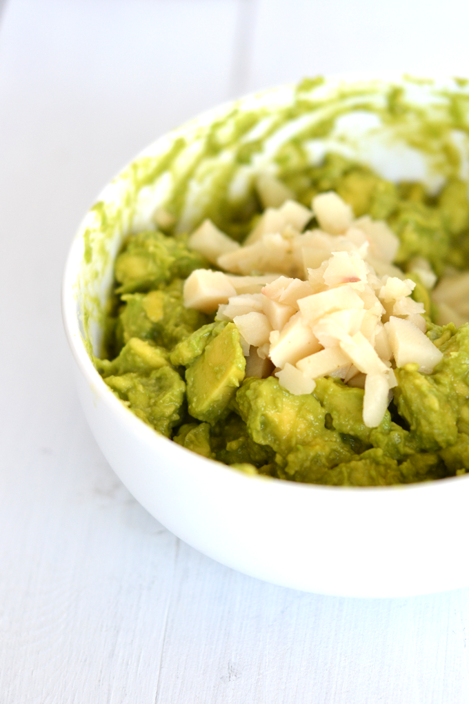 Want a new twist of guacamole? This Asian Guacamole has just a few ingredients and goes great as a dip or topping to any asian inspired meal! It is Whole30 and Paleo approved!