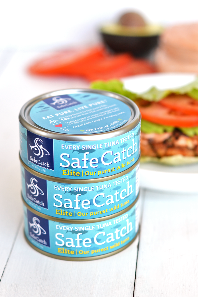 These California Tuna Burgers are easy to throw together and a great way to get lots of protein and few calories. This Safe Catch Tuna is the lowest mercury tuna you can find - perfect for athletes, kids and women who are pregnant!