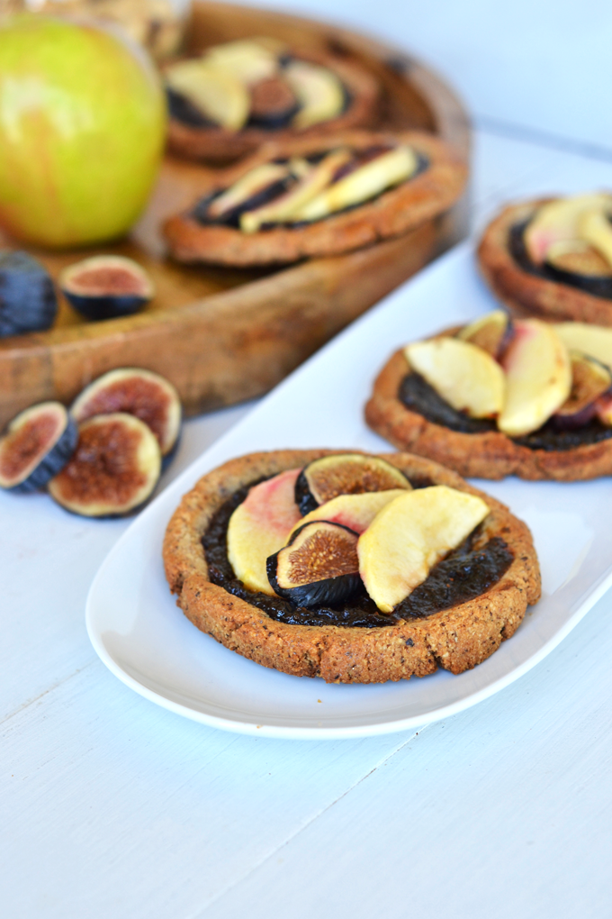 These Paleo Apple & Fig Tartlets are the perfect grain-free dessert for fall! These come together fast and everyone will love them!