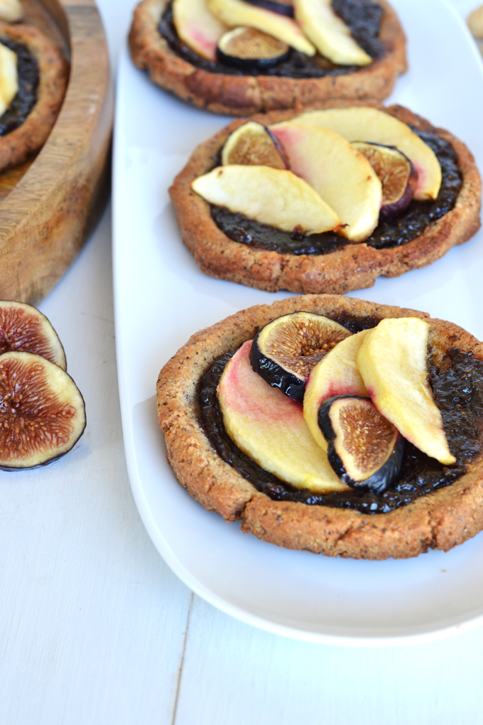 These Paleo Apple & Fig Tartlets are the perfect grain-free dessert for fall! These come together fast and everyone will love them!