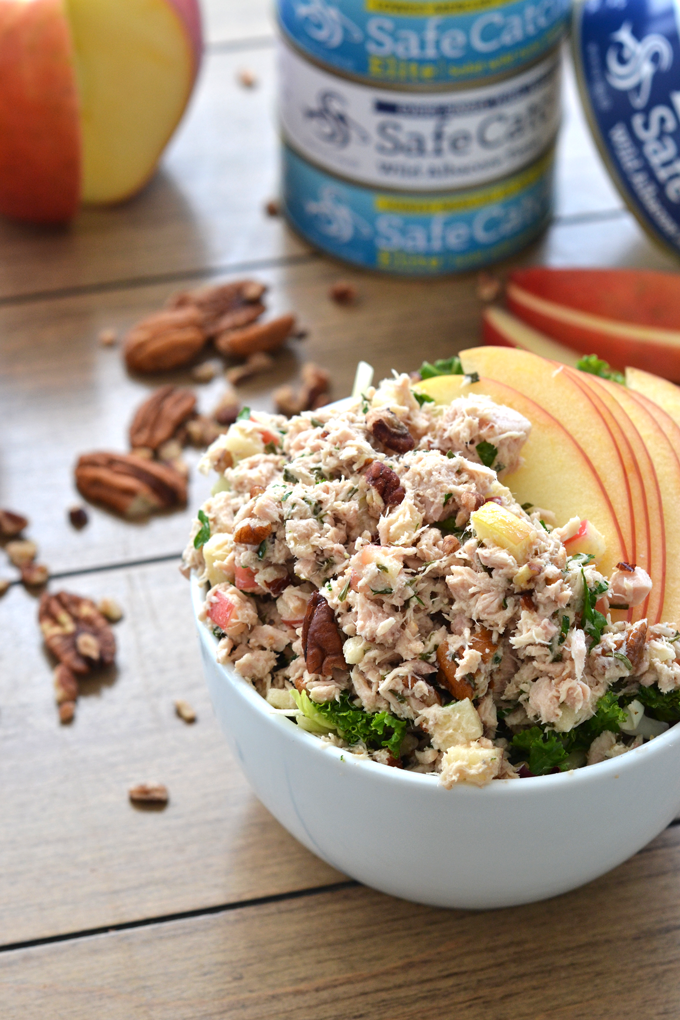 This Harvest Tuna Salad is the perfect quick meal for lunch or dinner! It is paleo, whole30 and full of fall flavors!