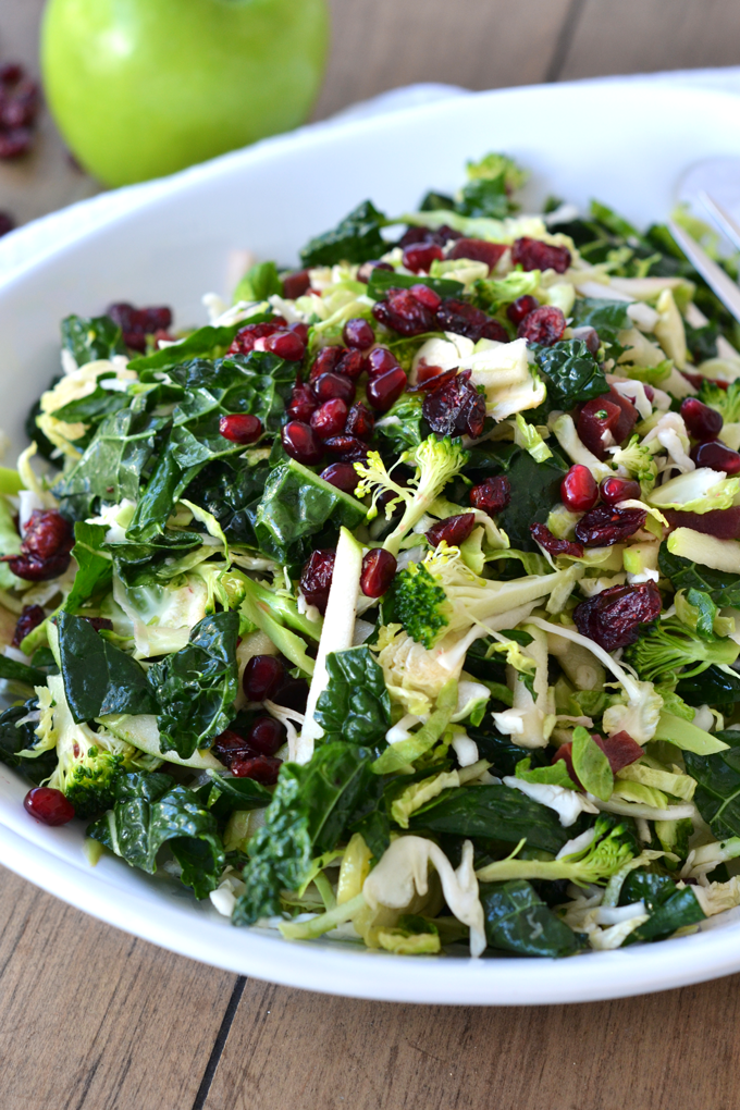 This Superfood Salad is packed with tons of nutrients and coated with a Vanilla Lime Vinaigrette! Paleo & Whole30 compliant!