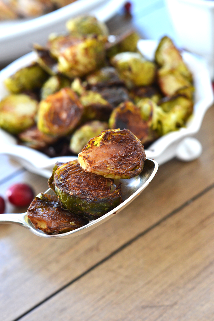 These Chai Spiced Brussels Sprouts are the perfect side dish for any fall meal! Paleo and Whole30 approved!