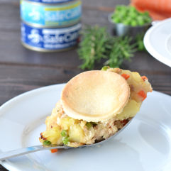 This Tuna Pot Pie is Paleo, Grain Free and a healthy way to enjoy winter comfort food!