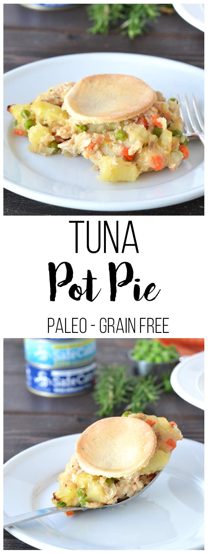 This Tuna Pot Pie is Paleo, Grain Free and a healthy way to enjoy winter comfort food!