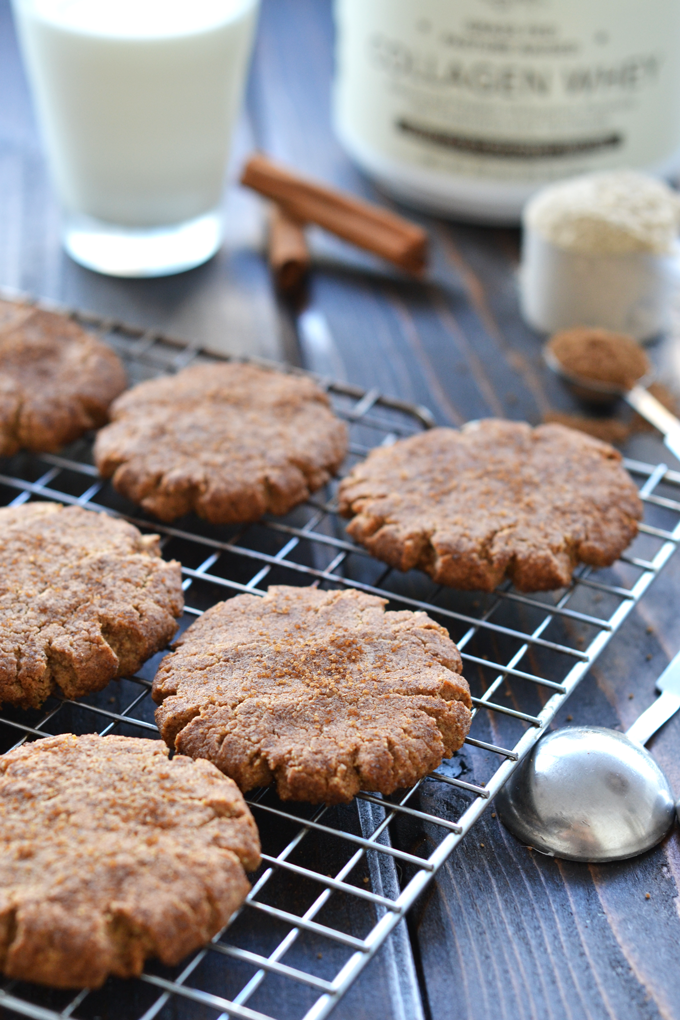 These Chai Spiced Protein Snickerdoodles are packed with protein and a perfect winter treat! They are grain free, refined sugar free and are a healthy option!