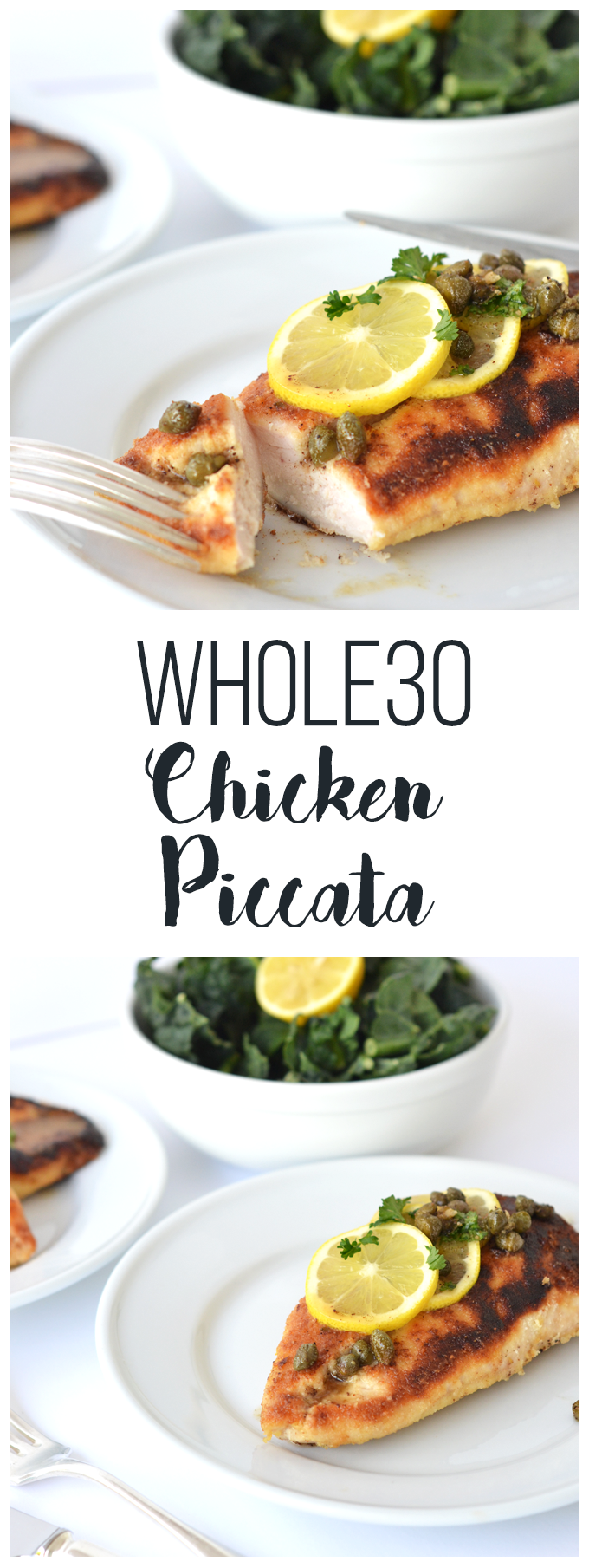 Whole30 Chicken Piccata tastes just like the original with one healthy swap! This is a great healthy weeknight dinner!