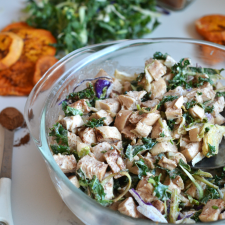 This Five Spice Chicken Salad is the perfect whole30 lunch option you can prep ahead of time and throw on a salad, eat by itself or on sweet potato rounds! Healthy and delicious!