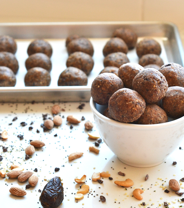 These Nutty Seedy Cacao Bites are packed with nutrients and healthy fats to keep you energized on your Whole30 or just in your healthy lifestyle!