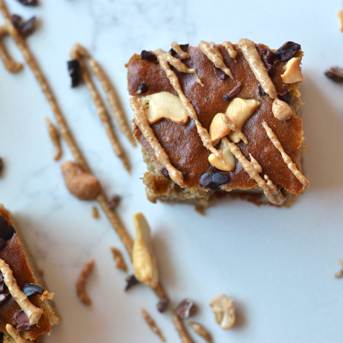 Cashew Butter Banana Bread Bars {Grain Free} Little Bits of...