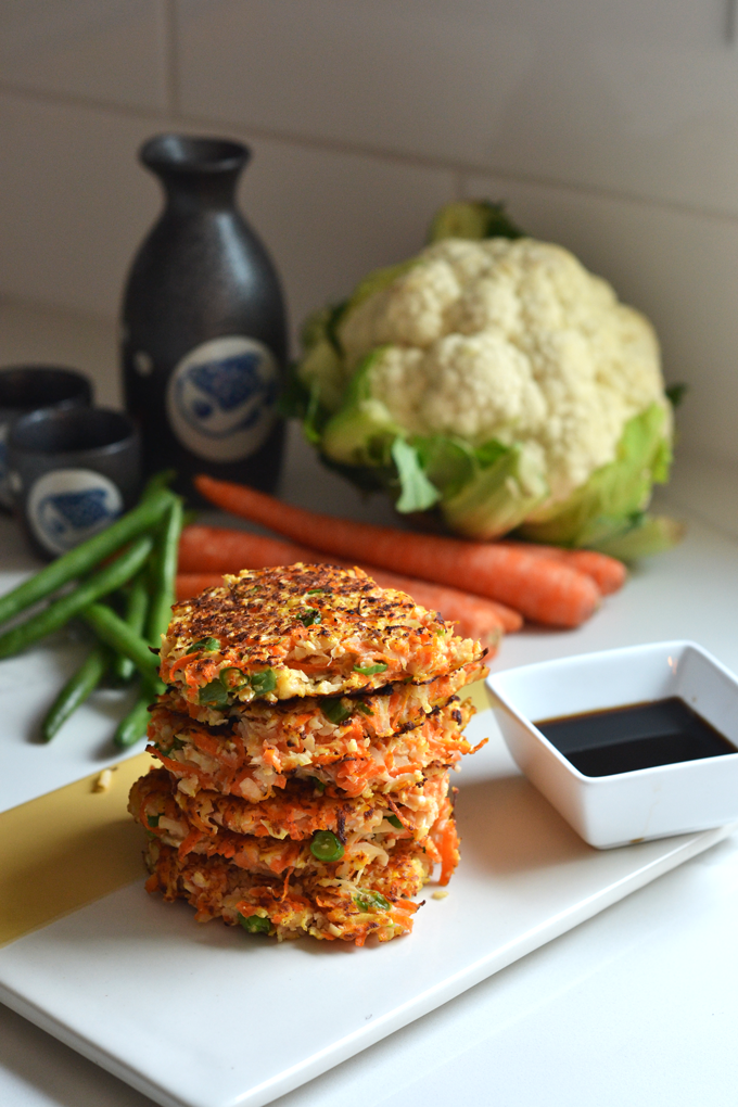 These Cauliflower Fried Rice Fritters are the perfect meal or appetizer that are Whole30 & Paleo approved! Full of flavor and packed with veggies!