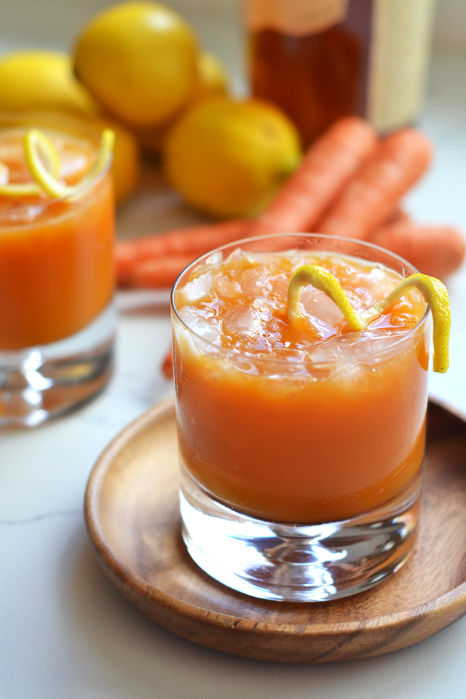 This Carrot Whiskey Cocktail is the perfect way to get your Vitamin A!