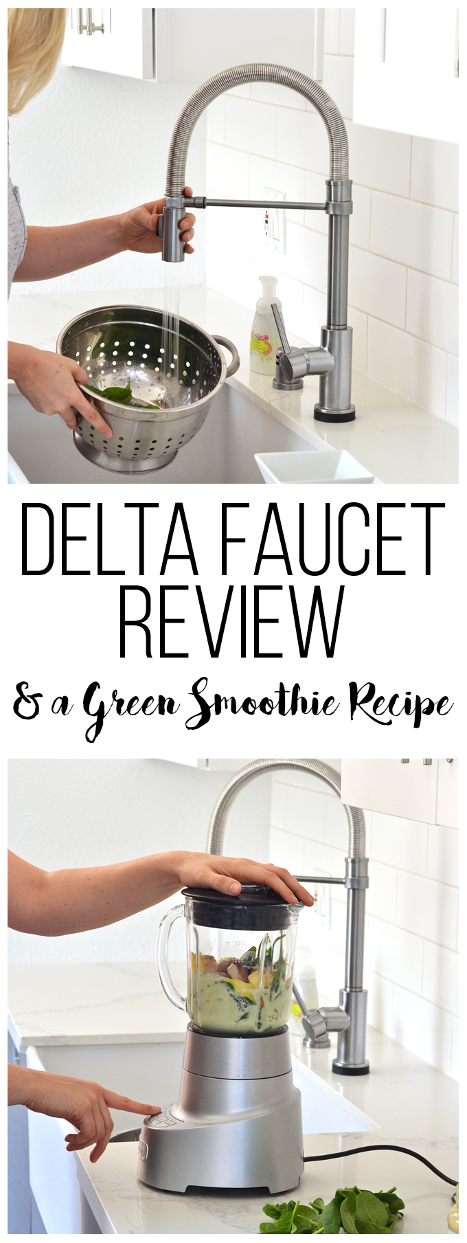 This Delta Faucet has touch2O technology to make cleaning dishes and rinsing greens a breeze!