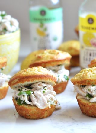 These Lemon Garlic Chicken Salad on Paleo Ranch Buns are a delish and simple paleo lunch!